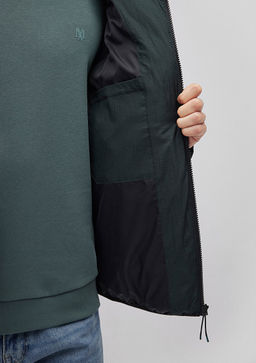 Kapusonlu Yesil Sisme Mont - Mavi фото 7