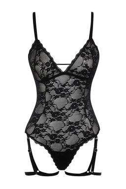 TRENDYOLMILLA Siyah Dantelli C?kar?labilir Jartiyerli Ajurlu/Delikli Ip Ask?l? C?tc?tl? Orme Body THMAW25BD00002  фото 7