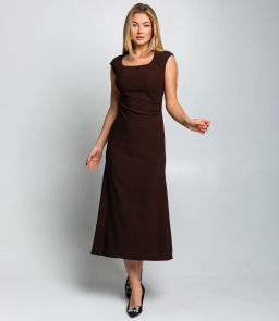 Платье #КТ3298, шоколадный