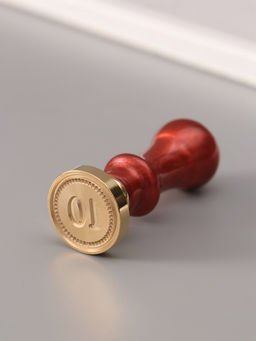 Печать для сургуча с пластиковой ручкой «Классика цифра 10», 2.5×2.5×6.3 см