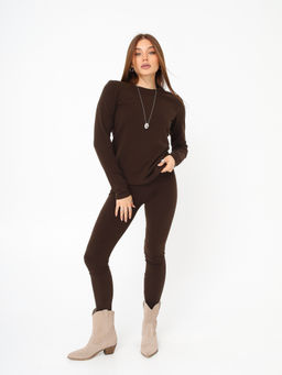 Лосины BAMBUK утепленные женские, шоколад