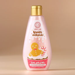 Гель для душа в коробке, 200 мл, аромат ванильного милкшейка, URAL LAB фото 3