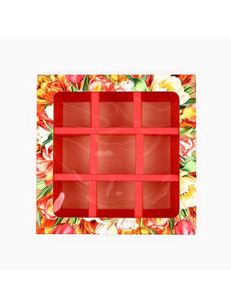 Цена за 5 шт. Коробка под 9 конфет с ячейками 8 марта 14.5?14.5?3.5 см