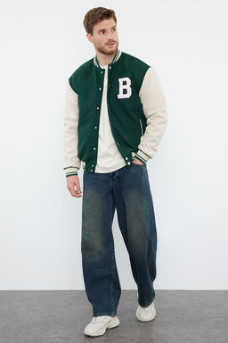 TRENDYOL MAN Siyah Unisex Regular Fit Bomber Yaka Kolej K?sl?k Mont TMNAW24MO00017 - Trendyolmilla фото 9