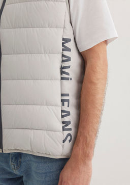 Mavi Jeans Detayl? Kapusonlu Gri Sisme Yelek  фото 7