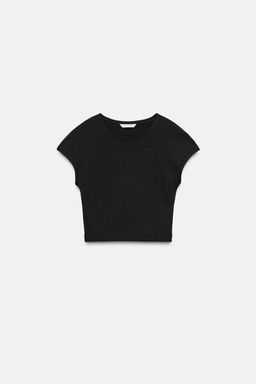 COTTON MODAL CROPPED T-SHIRT - Zara фото 11
