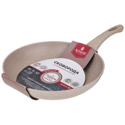 СКОВОРОДА AGNESS С АНТИПРИГАРНЫМ ПОКРЫТИЕМ LATTE, 26Х5,2СМ  фото 3