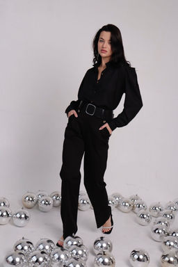 11253 Брюки чёрные (остаток: 42, 44, 46) - Martichelli фото 15