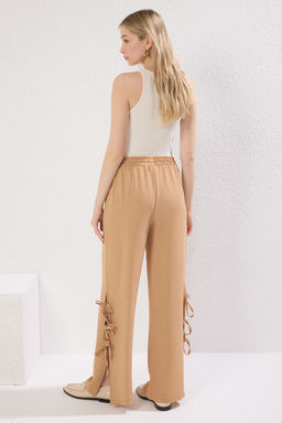 TRENDYOLMILLA Camel Aerobin Paca Y?rtmac Fiyonk Detayl? Genis Paca Pantolon TWOSS25PL00089  фото 9