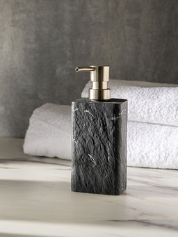 Диспенсер для жидкого мыла 330мл темно-серый полирезина