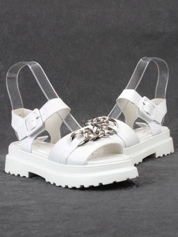 08-PEAG03-1 WHITE Босоножки женские (натуральная кожа) - Фабричный китай фото 13