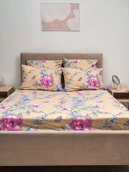 Простыня бязь на резинке - Маргарита, цвет бежевый 120х200х25