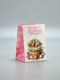 Цена за 2 шт. Пакет подарочный под кулич «Пасха», 12×18×12 см