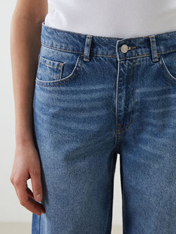 Wideleg Kad?n Jean Pantolon