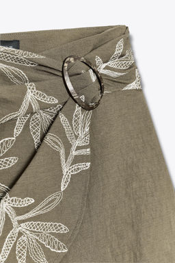 EMBROIDERED WRAP SKORT - Zara фото 7
