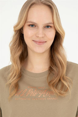 Женская футболка цвета хаки - U.s. polo assn фото 2