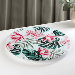 Подставка для торта вращающаяся Доляна «Тропики», d=32 см, стекло