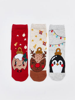 Y?lba?? Temal? K?z ?ocuk Soket ?orap 3l?