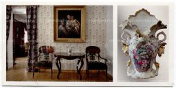 Открытка Спасское -Лутовиново  Большая гостиная. Мадонна с младенцем и Марией Магдалиной. Ваза.Фарфор.Россия.XIX век