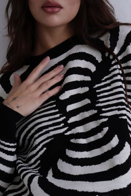 10446 Джемпер чёрно-белый - Martichelli фото 24