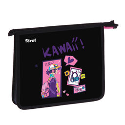 Папка для тетрадей А5, молния сверху F?rst "Kawaii" (FT-PP-A50529) пластик