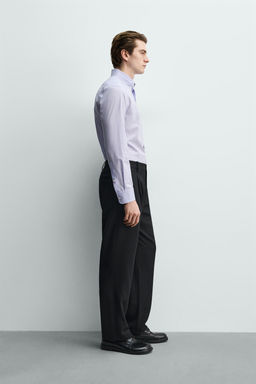 CAMISA REGULAR FIT CUADROS / Lila / Blanco - Zara фото 4