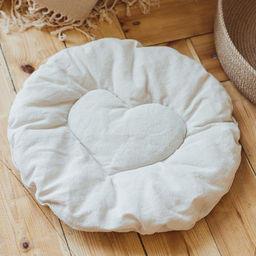 Корзина-лежанка для животных из джута d-40см с ушками - Уютности фото 12