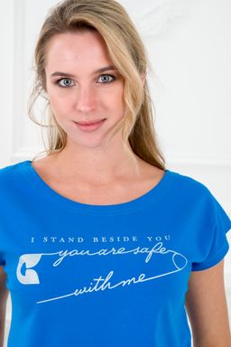 Футболка женская из вискозы Лирика синий You are safe - Амадэль фото 5