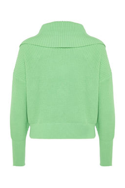 Mint Genis Kal?p Devrik Yaka Fermuarl? Triko H?rka TWOAW24HI00072