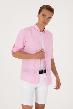 Erkek A__k Pembe Uzun Kollu G_mlek Sepette S_rpriz _ndirim - U.s. polo assn фото 3