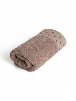 Полотенце для лица 50x90 светло-коричневый махровая ткань - Lucky фото 2