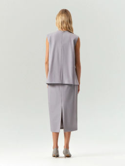 ЕМКА / Топ из костюмной ткани с поясом - Emka фото 4