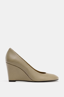 LEATHER WEDGE SHOES - Zara фото 6