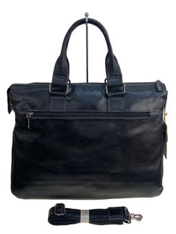Сумка-портфель мужская из натуральной кожи, цвет чёрный - Greta фото 2