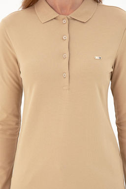 Женский базовый свитшот песочного цвета Неожиданная скидка в корзине - U.s. polo assn фото 6