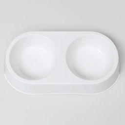 Миска пластиковая двойная 29,5 х 16,5 х 5 см, белая - Simaland фото 2