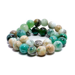 Браслет из камня Байкальский хризопраз Привлекает денежные потоки, помогает быстро разбогатеть 6мм