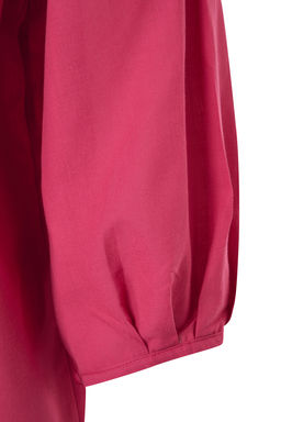 Fusya Dokuma Y?rtmacl? %100 Pamuk Plaj Midi Elbise TBESS22EL0009