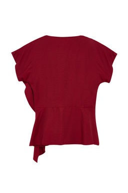 Bordo Dugum Detayl? Dokuma Bluz TWOAW25BZ00046 - Trendyolmilla фото 7