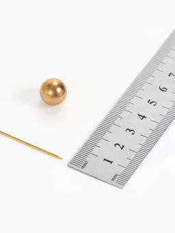 Основа Брошь-игла с шариком d=1.2 см (набор 5 шт.), L=7 см, площадка 1.5 см, цвет золото