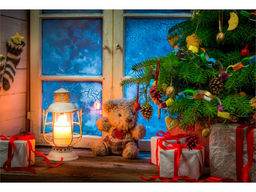 Картина по номерам на холсте "Подарки под ёлкой" 40*50см (Х-5972)