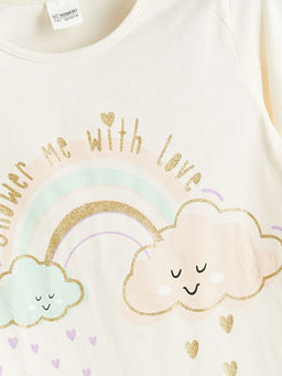 Bisiklet Yaka K?z ?ocuk Pijama ?st