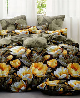 Постельное белье поплин люкс - Маргарита Евро (нав.70х70)