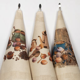 20С189-ШР+К/п.р/фкор Комплект полотенец из 3 шт 46*60 "В кофейне-3" рис. 377