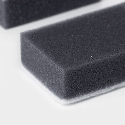 Цена за 3 шт. Набор губок для мытья посуды Raccoon, 5 шт., с частицами угля, 8.8×6×3 см, серый