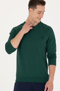 U. S. Polo Assn Мужской зеленый свитшот с круглым вырезом - U.s. polo assn фото 11