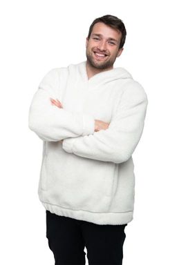 Толстовка/ХУДИ мужская из верблюжьей шерсти оверсайз HOT TREND (с капюшоном, цвет Camel) цвет КОРИЧНЕВЫЙ - Woollamb фото 22