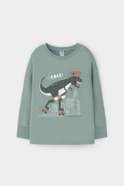 К 1567/холодная мята,динозавры пижама дет - Crockid фото 2