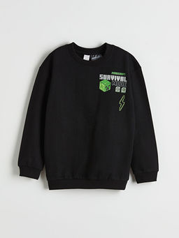 Minecraft Bask?l? Erkek ?ocuk Sweatshirt