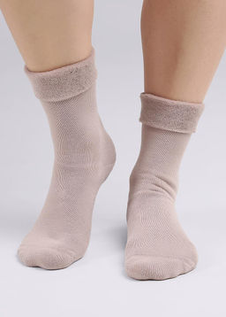 CLE Носки жен.Д2345П fashion плюш бежевый